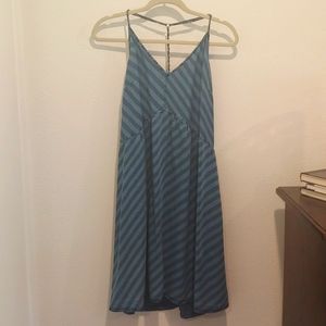 Abercrombie & Fitch Brand denim striped dress size Large Tall